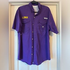 Mens LSU medium vented button up